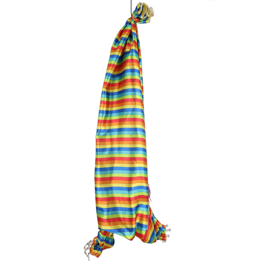 Haunted Hill Farm 47 in Animatronic Hanging Upside Down Clown with Lights and Sound, Halloween Decoration, HHCLOWN-39HLSA