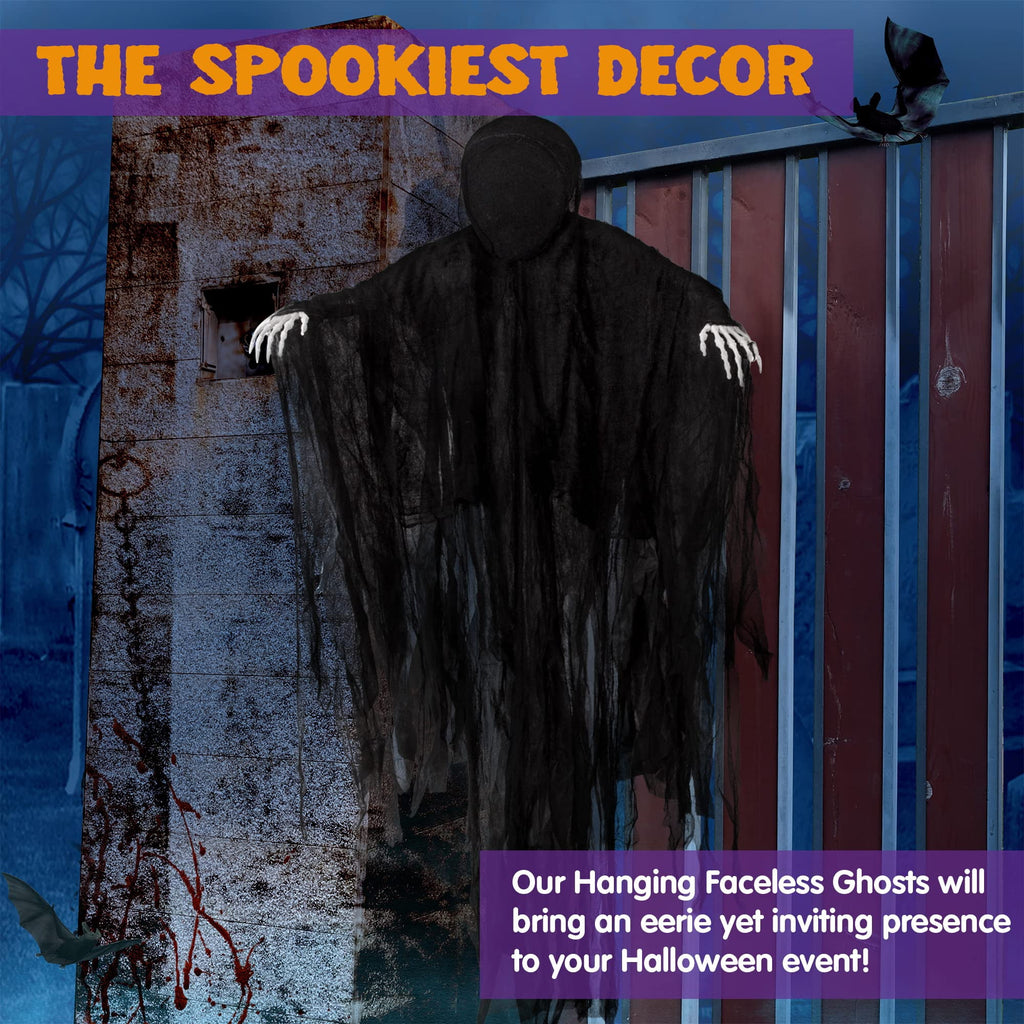 Joyfy 5ft Hanging Ghost Halloween Decorations,Scary Grim Reaper with Adjustable Arms for Indoor Outdoor Yard Home Deco