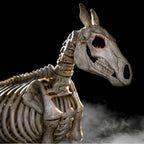 Halloween Skeleton Horse Frame Decorations Outdoor Life-Like Spooky Skull Decor Resin Figurine For Yard Garden Unique Desktop Ornament for Indoor Gothic Home Party Supplies Holiday Gift