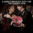 Sacred Heart Building Blocks Set - Gothic Red Heart Model, Dark Art Romantic Gift for Adults, Spooky Home Decor with Rose Base, 566Pcs
