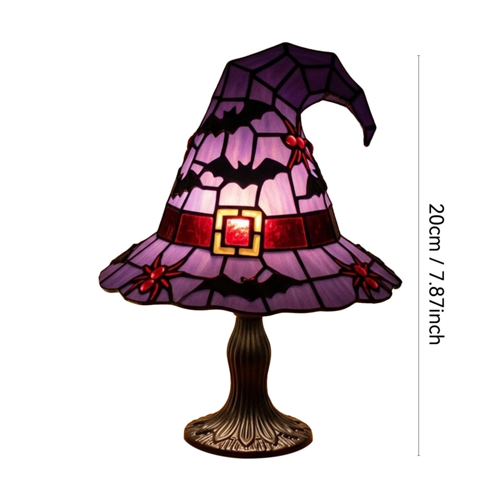 Light Up Halloween Decor Witch Hat Lamp, LED Halloween Night Light, Halloween Decorations Indoor, Witchy Decor for Shelf Mantel Table