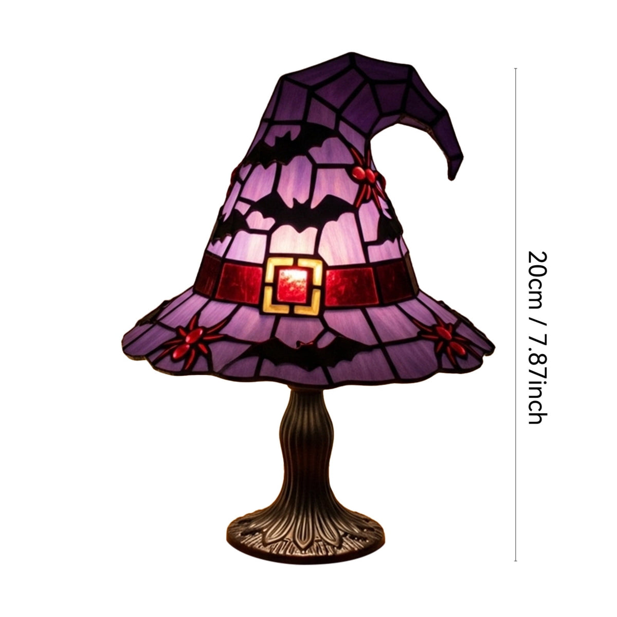 Light Up Halloween Decor Witch Hat Lamp, LED Halloween Night Light, Halloween Decorations Indoor, Witchy Decor for Shelf Mantel Table