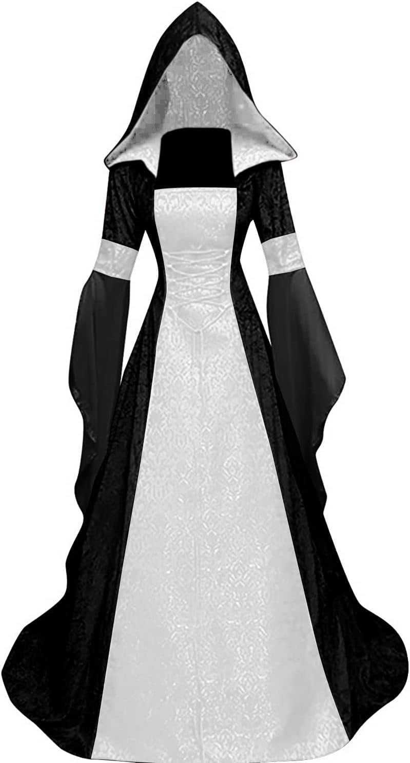 Horror Spacez Halloween Witch Costume Women, Deluxe Witch Dress Costume, Vintage Embroidered