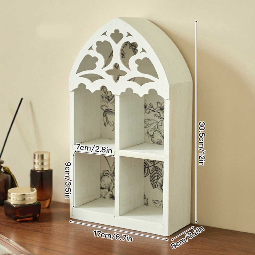 CIYISON Mysterious Crystal Display Shelf For Victorian Altar Decors Precise Cut Wood Gothics Wall Art Decors Perfect Gift