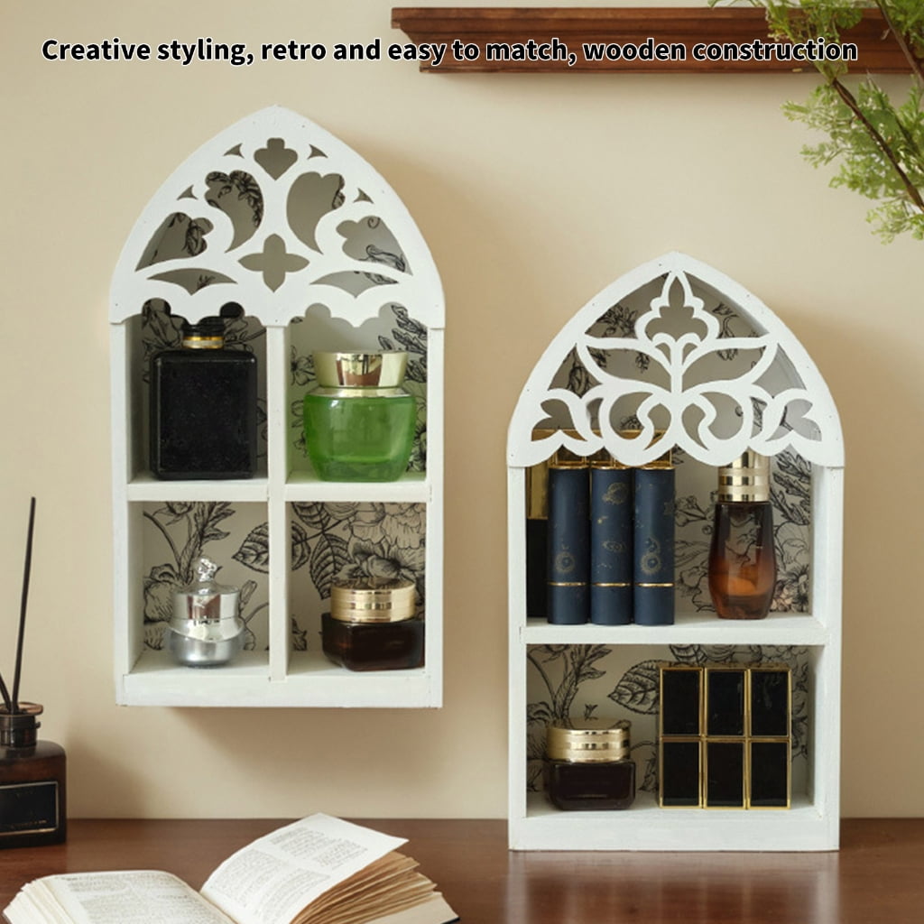 CIYISON Mysterious Crystal Display Shelf For Victorian Altar Decors Precise Cut Wood Gothics Wall Art Decors Perfect Gift
