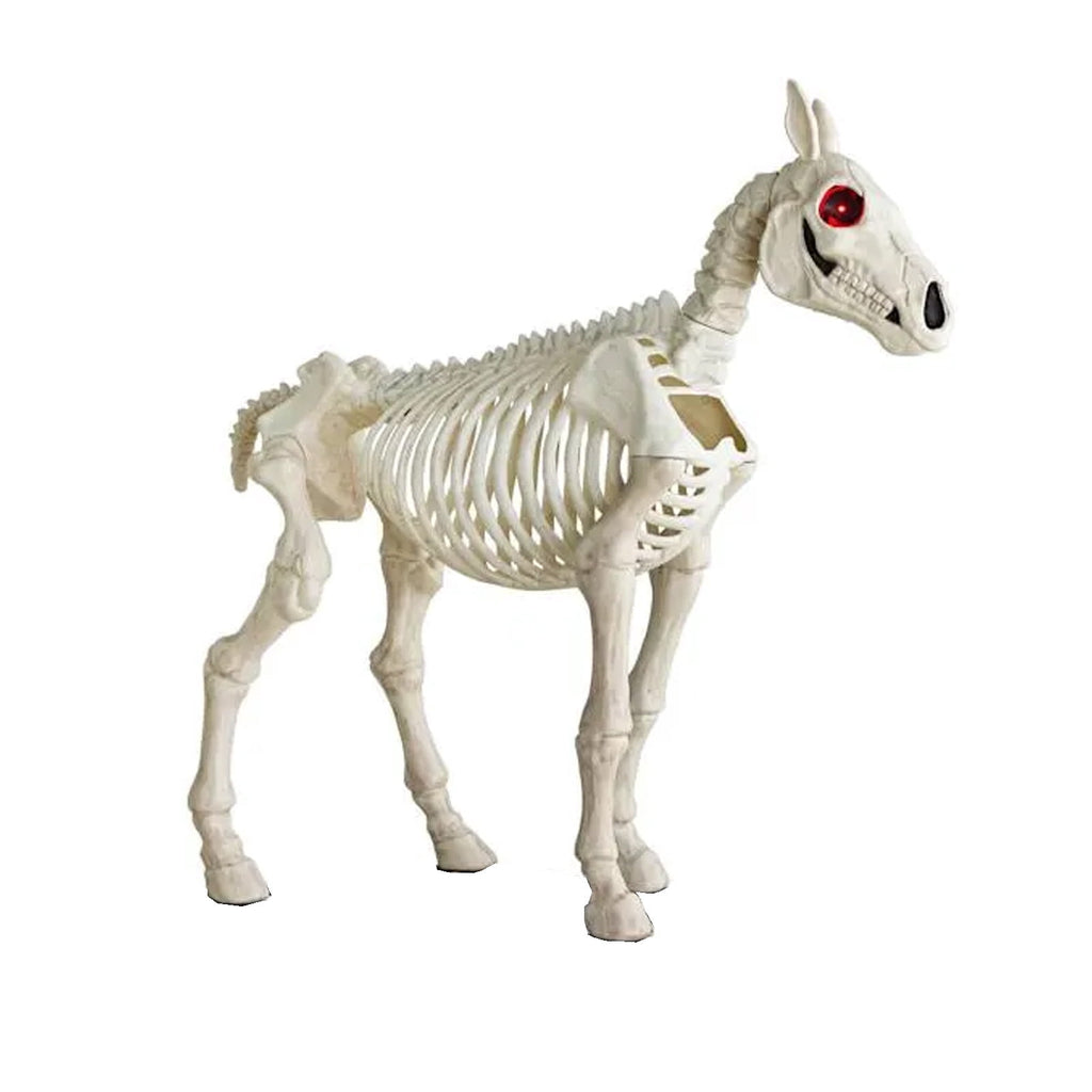 Halloween Skeleton Horse Frame Decorations Outdoor Life-Like Spooky Skull Decor Resin Figurine For Yard Garden Unique Desktop Ornament for Indoor Gothic Home Party Supplies Holiday Gift