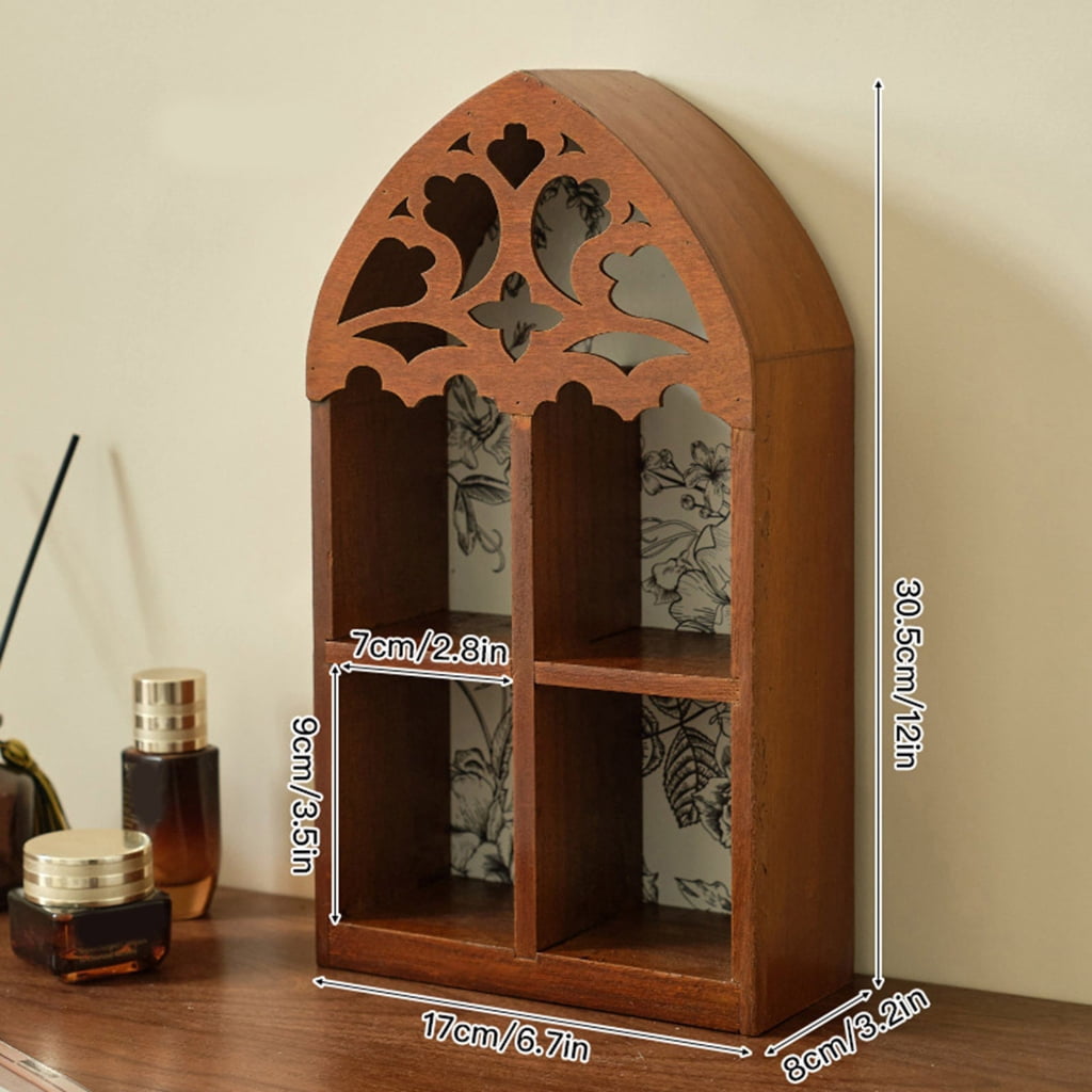 CIYISON Mysterious Crystal Display Shelf For Victorian Altar Decors Precise Cut Wood Gothics Wall Art Decors Perfect Gift