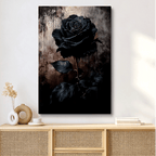 Topbout Art Dark Black Rose Moody Gothic Canvas Wall Art Gallery Wrapped for Bedroom Living Room 30x20 inch