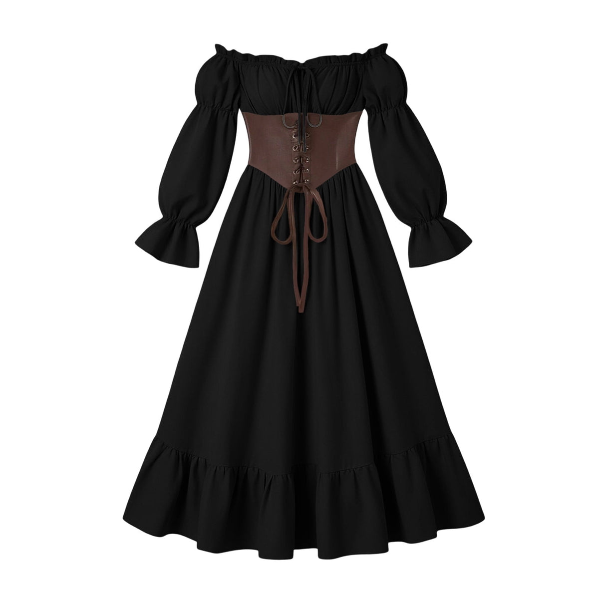 Victorian Dresses for Women Vintage Elegant Medieval Dress Plus Size off Shoulder Corset Dresses Renaissance Halloween Costume