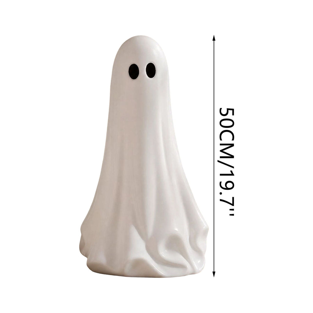 Halloween White Large Ghost Tabletop Decoration, Black and White, 20"