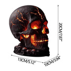 Chanana Skull Flame Table Lamp,Lava Stone Skull Lamp, Spooky LED Desk Light, Halloween & Gothic Decor, Unique Room Accent, Ignite a Mysterious Atmosphere, Halloween Home Decor