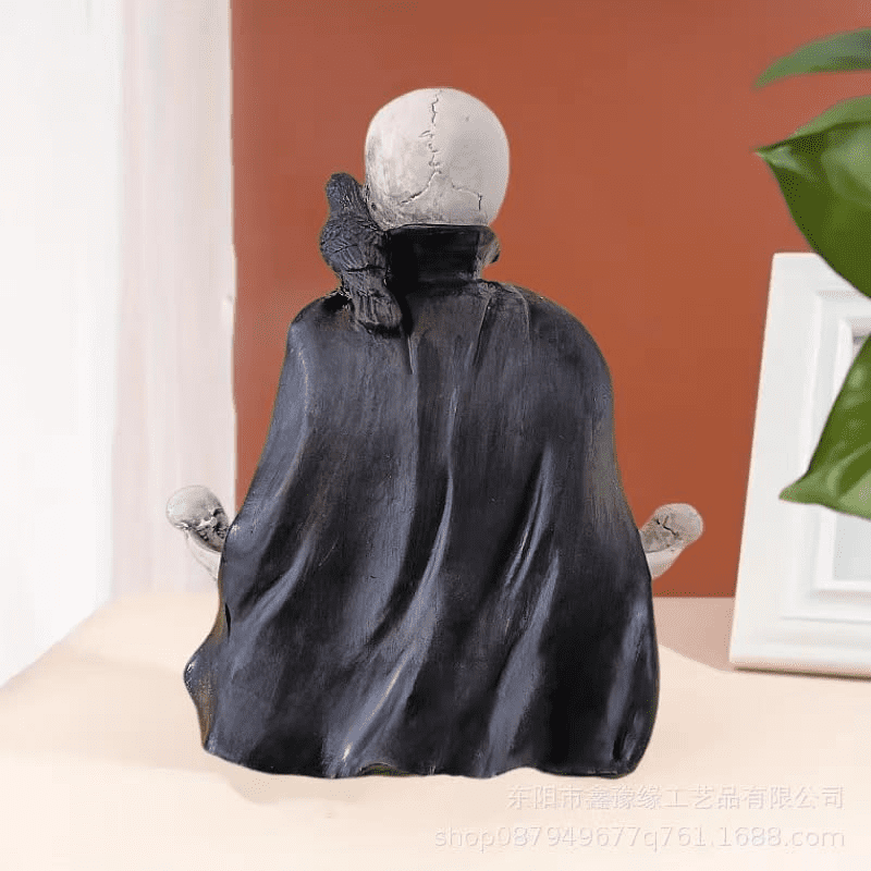 Cracker Barrel Witch Statue 7.9'' – 2025 New Halloween Enchanting Witch Statue, Gothic Halloween Resin Figurine, Retro Magician Mysterious Decor, Dark Fantasy Desktop Ornament