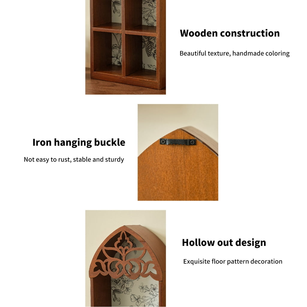CIYISON Mysterious Crystal Display Shelf For Victorian Altar Decors Precise Cut Wood Gothics Wall Art Decors Perfect Gift