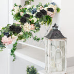 Mocoosy 50Pcs Black Roses Artificial Flowers, Fake Roses for Decorations Real Touch Foam Rose Bulk with Stem Gothic Wedding Bouquet DIY Floral Arrangements Bridal Shower Valentine's Party Table Decor