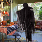 Joyfy 5ft Hanging Ghost Halloween Decorations,Scary Grim Reaper with Adjustable Arms for Indoor Outdoor Yard Home Deco