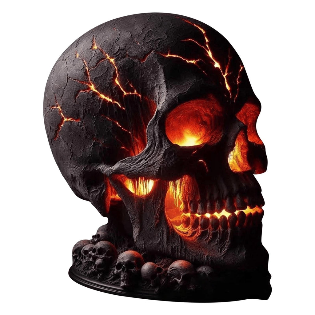 Horror Spacez Gothic Dragon Purple LED Crystal Ball Lamp for Dark Aesthetic Decor, Fantasy Resin