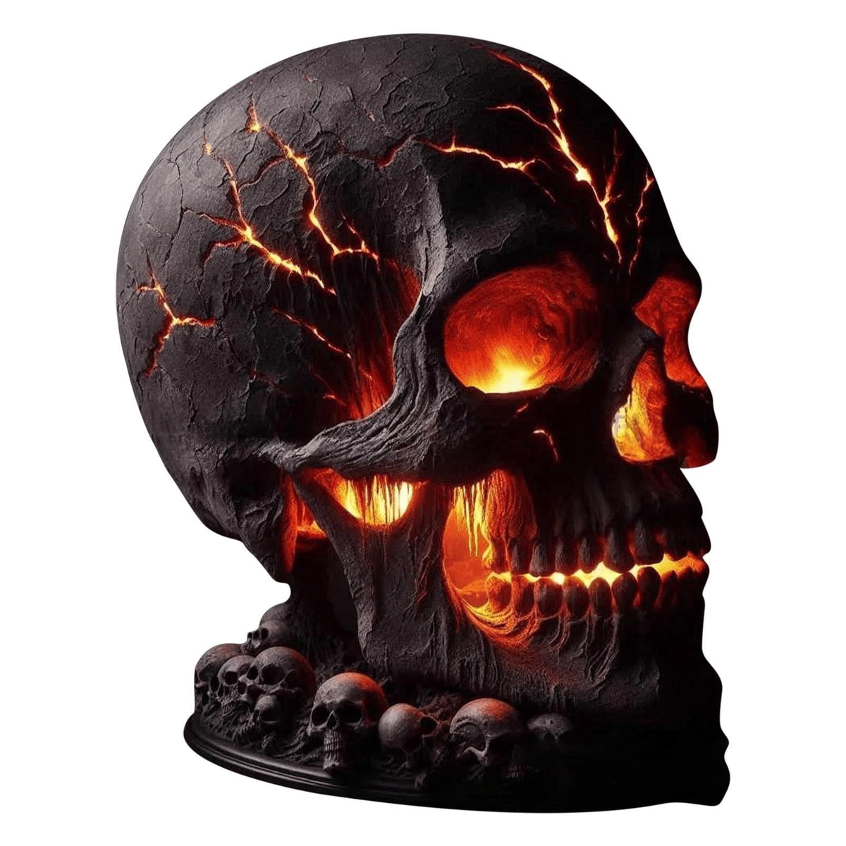 Horror Spacez Gothic Dragon Purple LED Crystal Ball Lamp for Dark Aesthetic Decor, Fantasy Resin