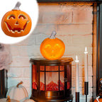 Horror Spacez Halloween Oblong Jack O Lantern Pumpkin, Evil Eye Jack O Lantern LED Light Fanged