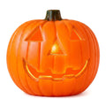 Horror Spacez Halloween Oblong Jack O Lantern Pumpkin, Evil Eye Jack O Lantern LED Light Fanged