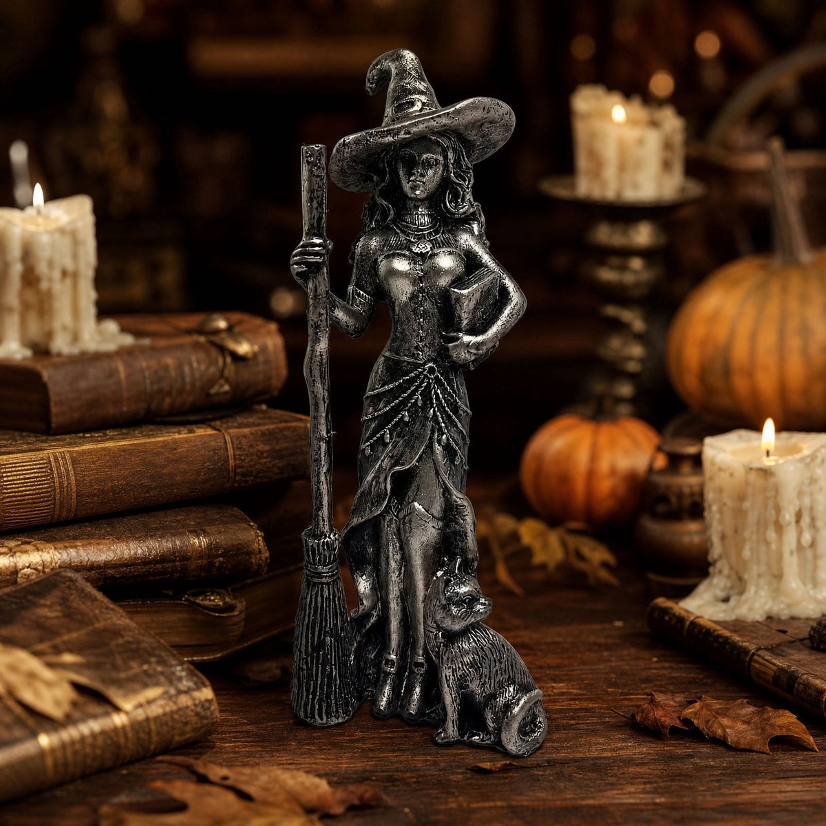 Horror Spacez Halloween Witch Lamp,Stained Gothic Witch Hat Led Lamp for Stained Glass Inspired