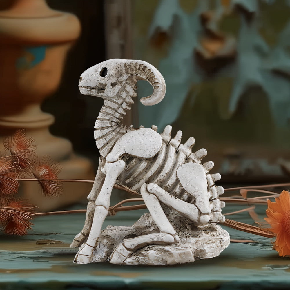 Horror Spacez Halloween Skeleton Horse Frame Decorations Outdoor Life-Like Spooky Skull Decor Resin
