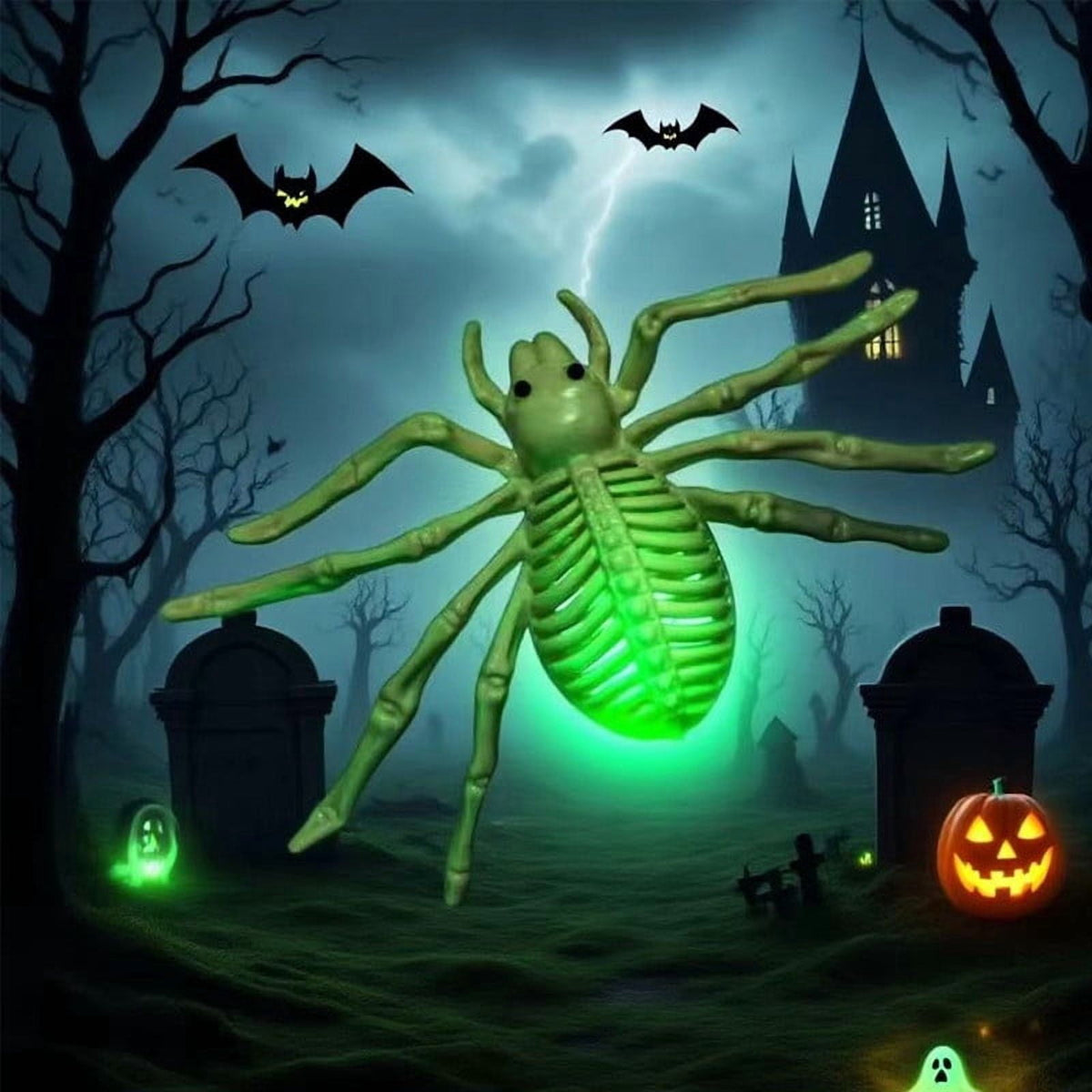 Horror Spacez Halloween Skeleton Horse Frame Decorations Outdoor Life-Like Spooky Skull Decor Resin