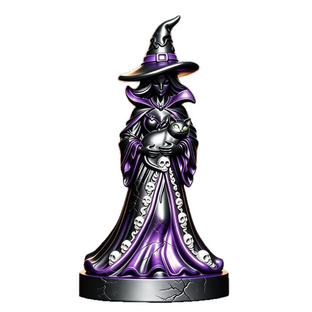Horror Spacez Halloween Gothic Witch Decor Mossy Tree Resin Tabletop Decor For Mantel Shelf Covered