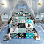 Horror Spacez Adults Salmon Violet Damask Comforter Set Antique Victorian Baroque Bedding