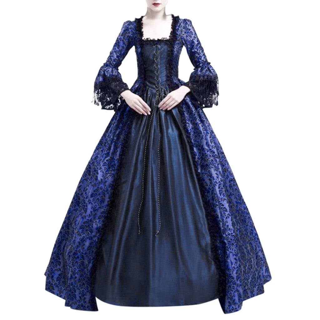 Horror Spacez Women's Halloween Costumes Plus Size Retro Renaissance Dresses Gothic Irish Costumes