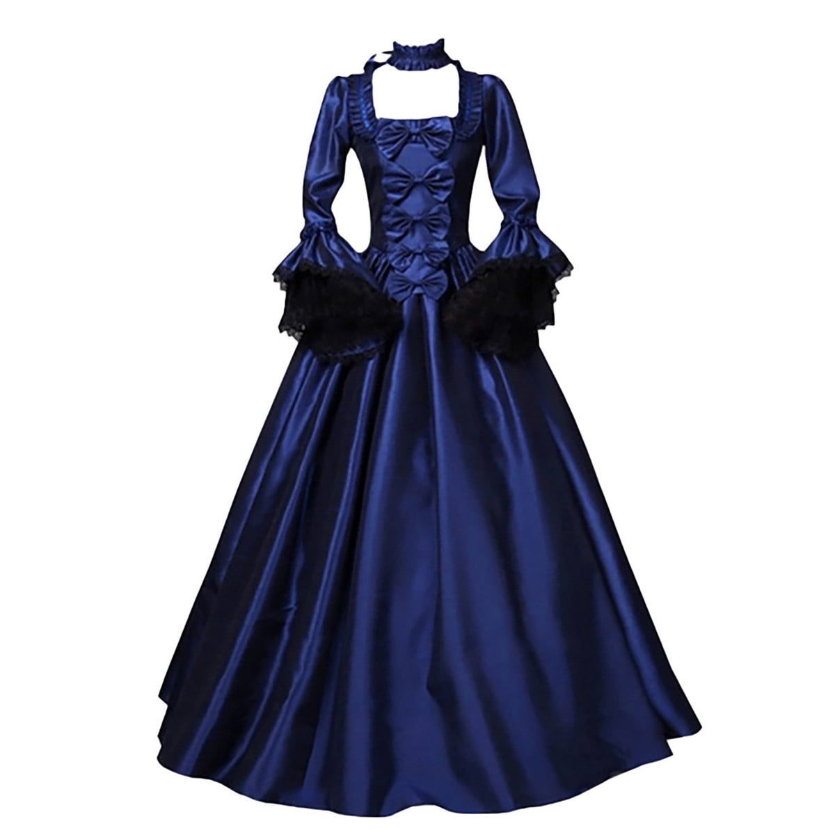 Jsaierl Women's Halloween Costumes Plus Size Retro Renaissance Dresses Gothic Irish Costumes Princess Peasant Dresses