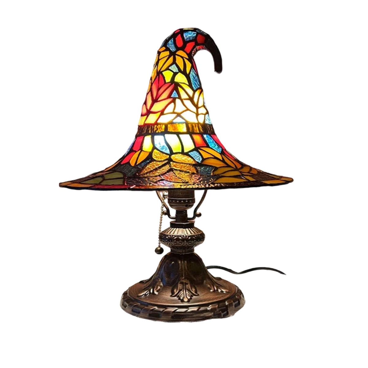 Light Up Halloween Decor Witch Hat Lamp, LED Halloween Night Light, Halloween Decorations Indoor, Witchy Decor for Shelf Mantel Table