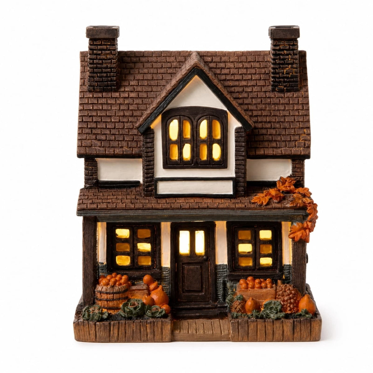 Horror Spacez Vintage Halloween Light-Up House Figurine, 8In Resin House Halloween Decor Indoor