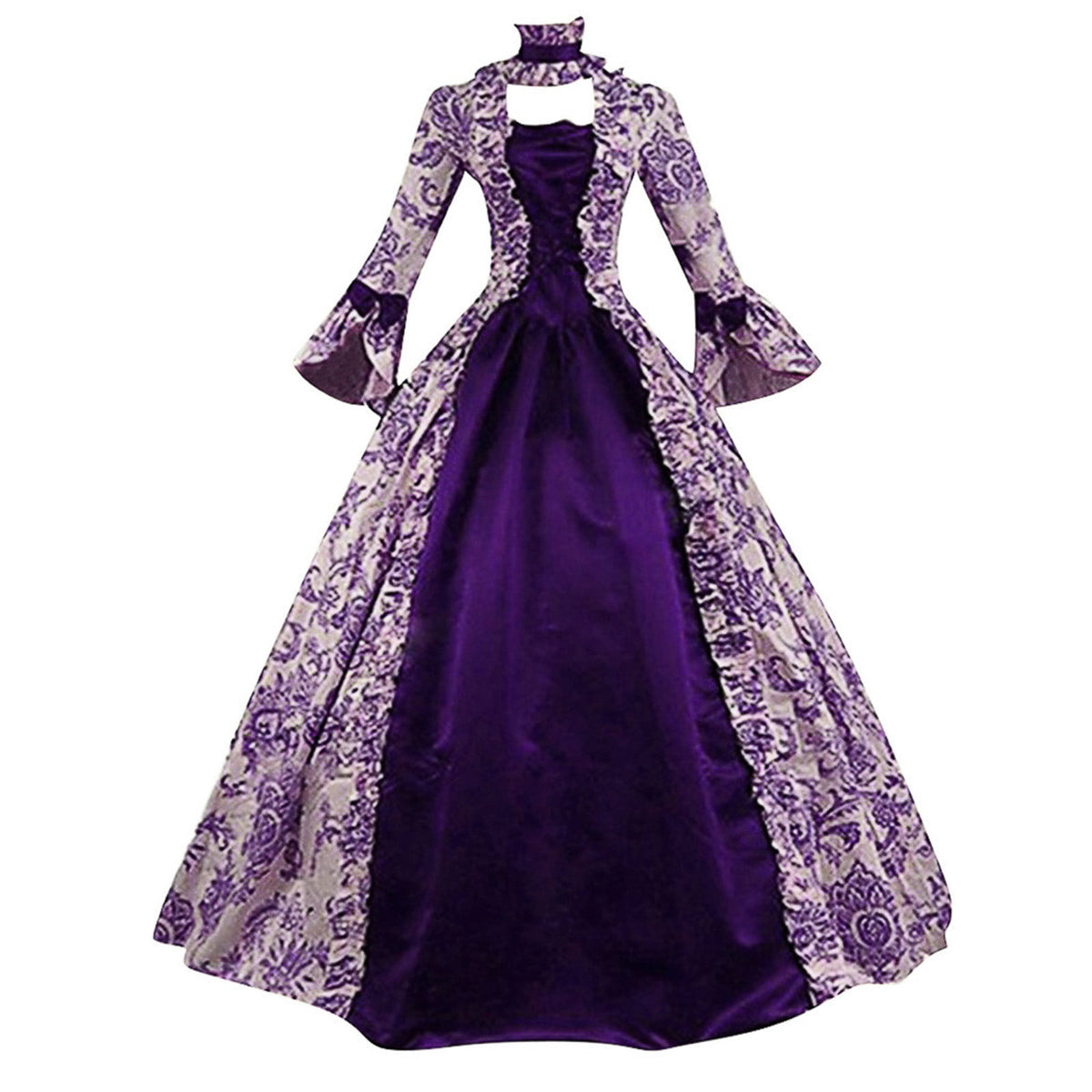 Horror Spacez Victorian Dress for Women 1800s Medieval Renaissance Dress Plus Size Vintage Court