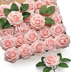 Horror Spacez 50Pcs Black Roses Artificial Flowers, Fake Roses for Decorations Real Touch Foam Rose