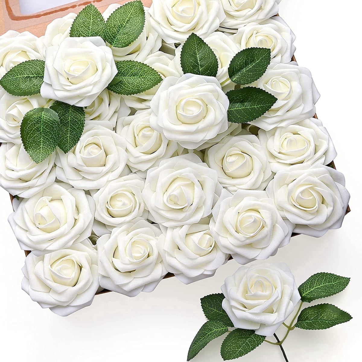 Horror Spacez 50Pcs Black Roses Artificial Flowers, Fake Roses for Decorations Real Touch Foam Rose