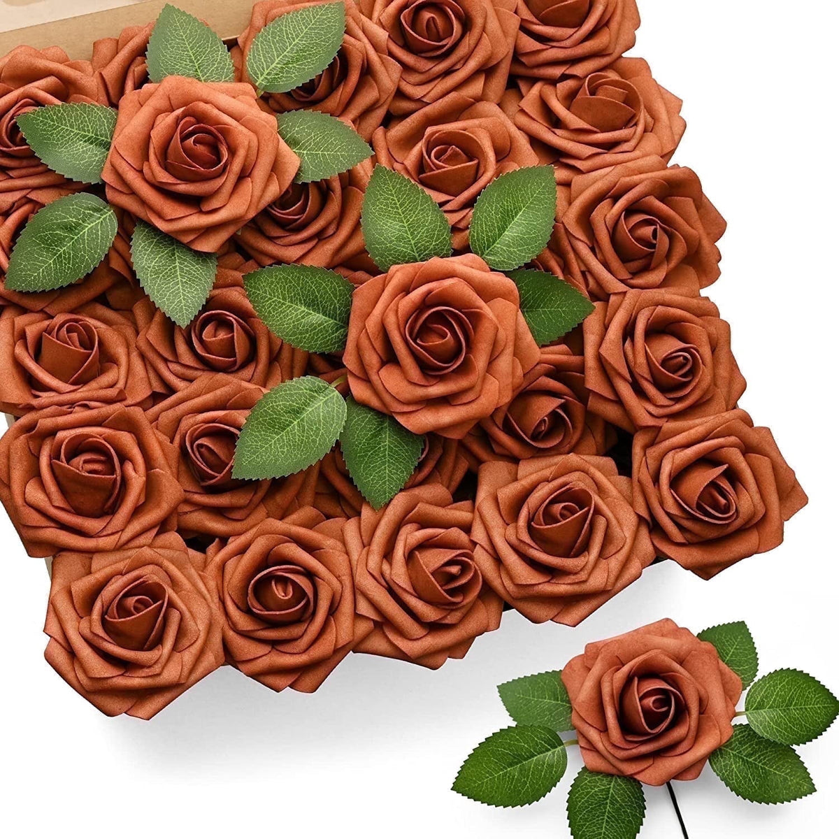 Horror Spacez 50Pcs Black Roses Artificial Flowers, Fake Roses for Decorations Real Touch Foam Rose