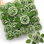 Horror Spacez 50Pcs Black Roses Artificial Flowers, Fake Roses for Decorations Real Touch Foam Rose