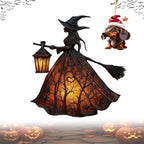 Horror Spacez Halloween Witch Lamp,Stained Gothic Witch Hat Led Lamp for Stained Glass Inspired