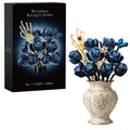 Skull Bouquet Building Block Sets Halloween Gothic Flowers Roses Collectible Room Decor Gift Valentine's Day Gifts for Women Adults