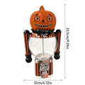 Vintage Striped Pumpkin Candy Dispenser, Jack-o'-Lantern Mini Gumball Machine with Clear Container, Halloween Decorations, Desktop Ornament, Halloween Table Centerpiece & Party Favor Gift