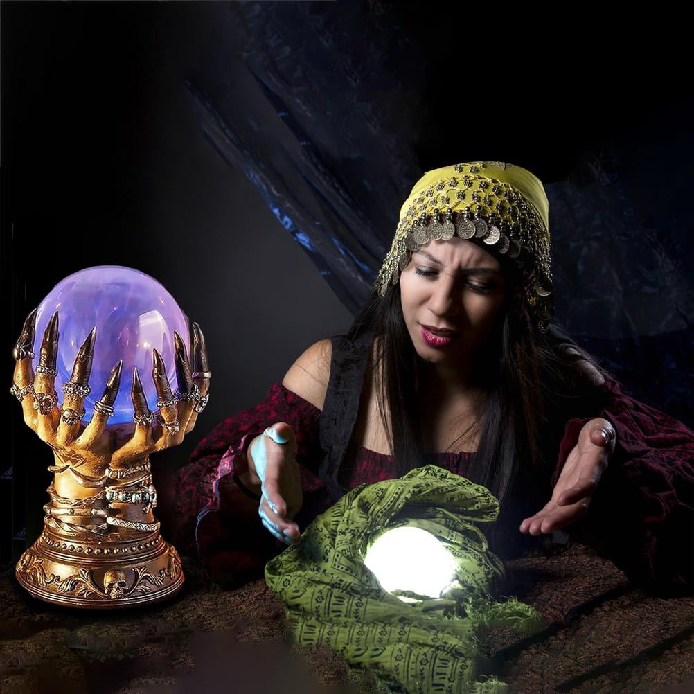 Halloween Crystal Ball Witch Celestial Flashing for Decoration