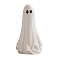 Large Ghost with Bow Tabletop Decoration, Halloween Ghost Figurine, Spooky 3D Print Statue For Mantel Shelf Entryway Table Fall Holiday Decoration, Black and White, 20"