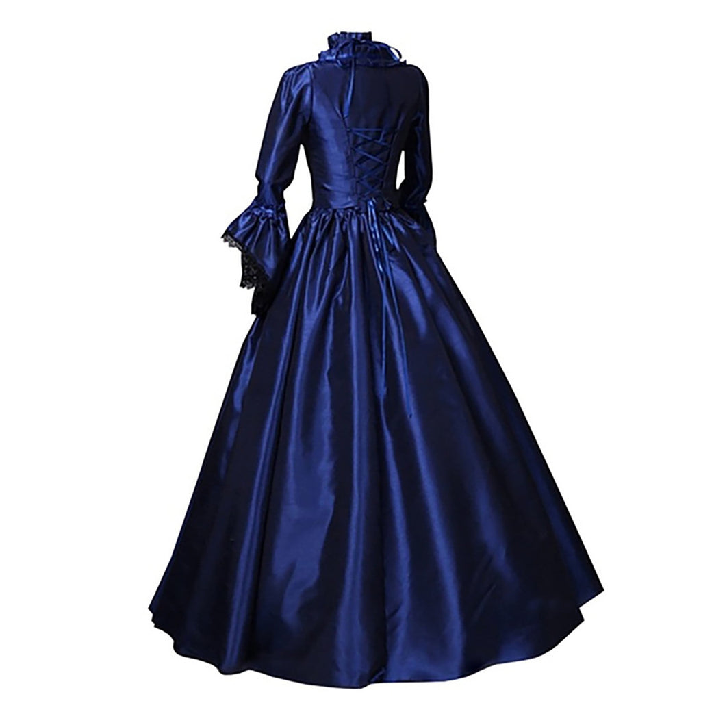 Jsaierl Women's Halloween Costumes Plus Size Retro Renaissance Dresses Gothic Irish Costumes Princess Peasant Dresses