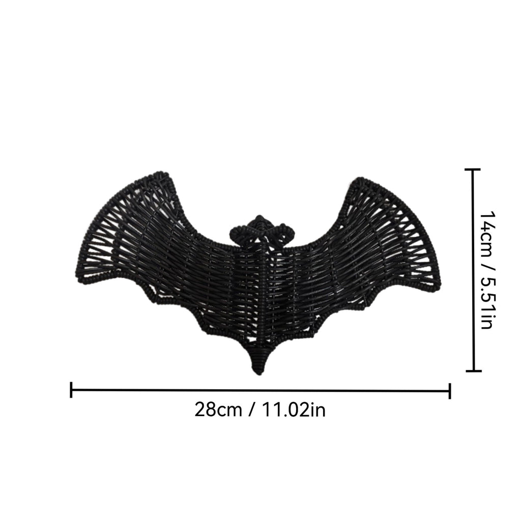 Clearance Halloween Hanging Bats Decoration Handcrafted Woven Rattan Black Bat Wall Hanging, Gothic Farmhouse Wall Art Decor for Door Mantel & Party -3 Pcs