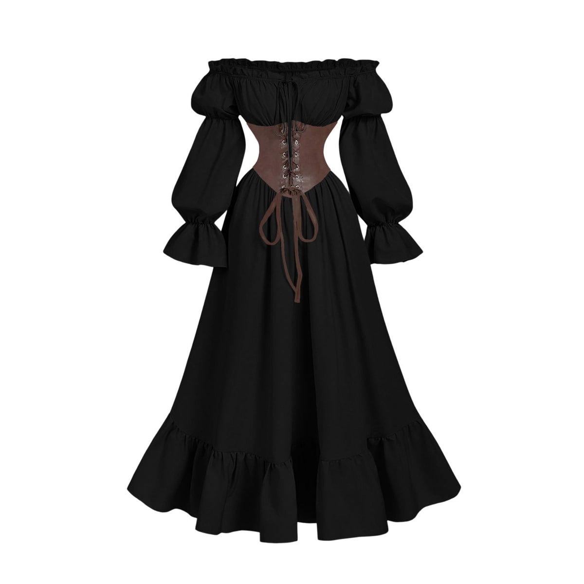 Victorian Dresses for Women Vintage Elegant Medieval Dress Plus Size off Shoulder Corset Dresses Renaissance Halloween Costume