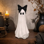 Horror Spacez Large Ghost with Bow Tabletop Decoration, Halloween Ghost Figurine, Spooky 3D Print