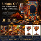 Rongyun Day of the Dead Collector Tequila Gothic Decor, Relief Sugar Skull Pattern, For Home Bar And Halloween Altar Display, Unique Gift For Enthusiasts (2 PCS)