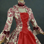 Womens Victorian Dresses Plus Size Maxi Renaissance Dresses Lace up Flare Sleeve Vintage Cocktail Dress Medieval Halloween Costumes Evening Party Gowns