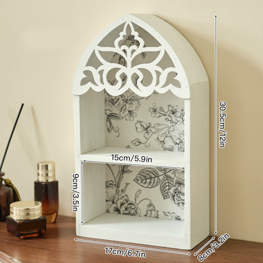 CIYISON Mysterious Crystal Display Shelf For Victorian Altar Decors Precise Cut Wood Gothics Wall Art Decors Perfect Gift