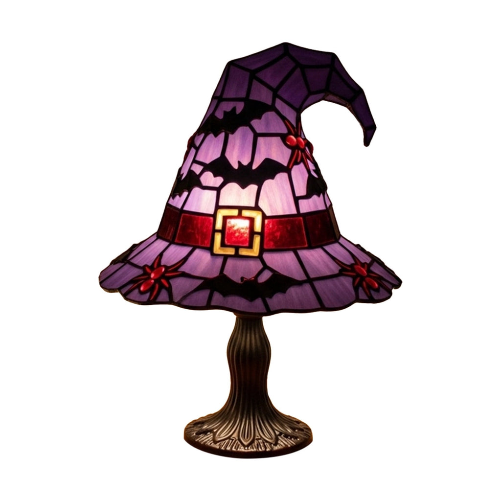 Light Up Halloween Decor Witch Hat Lamp, LED Halloween Night Light, Halloween Decorations Indoor, Witchy Decor for Shelf Mantel Table